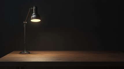 Retro Microphone Podcast Studio Setup - Vintage microphone, warm lighting, wooden desk, podcasting concept, radio broadcasting. Evokes classic radio shows.