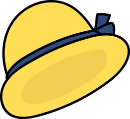 노란색 유치원 모자