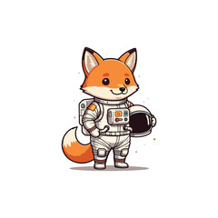 Cute wolf Cartoon Vector Icon Illustration Animal Nature Icon Concept Isolated Premium Vector