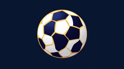 Fototapeta premium Soccer Ball Icon Line Sketch Design - Elegant soccer ball icon, white line sketch style. Symbolizes sport, competition, teamwork, victory, and global game.