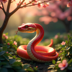 Fototapeta premium golden snack in garden