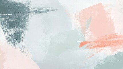 Pastel Abstract Painting with Brush Strokes for a Calming Aesthetic