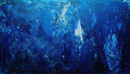 Obraz premium deep blue abstract texture resembling oceanic depths and cosmic clouds for creative background or wall art