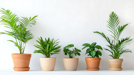 Obraz premium Indoor plant arrangement home interior photography minimalist environment eye-level view greenery inspiration