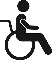 Simple icon of a person in a wheelchair.