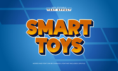 smart toys editable text effect with a game and kids text style