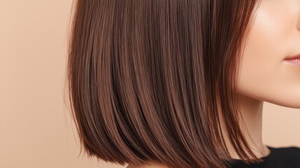 Naklejka premium Hair Dye Damaged Concept, Vibrant Hair Transformation: Rejuvenated Ends and Smooth Texture for Healthy Looking Locks