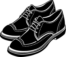Modern Shoe Icon in Cartoon Style – Vector on White
