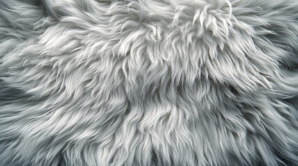 Soft white fluffy fur texture background