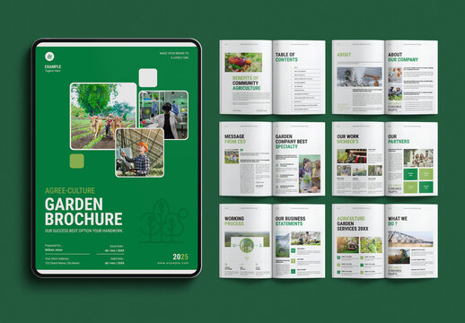 Digital Agriculture Garden Template Design Layout