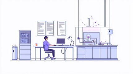 Scientist Working In Modern Laboratory