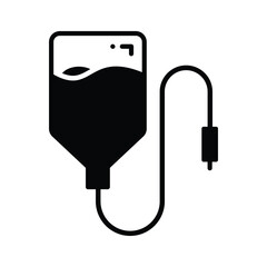 Well designed icon of iv drip, intravenous transfusion Therapy
