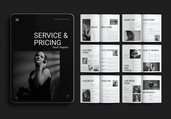 Digital Services and Pricing Guide Template Design Layout