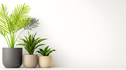 Fototapeta premium Indoor plant arrangement home interior photo minimalist environment close-up view nature's beauty
