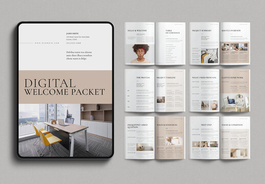 Digital Welcome Packet Template Design Layout
