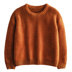 Rustic Orange Knit Sweater, Autumnal Fashion, Cozy Winter Wear
