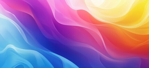 Obraz premium Colorful abstract wave background with smooth gradients and vibrant hues, copy space for text