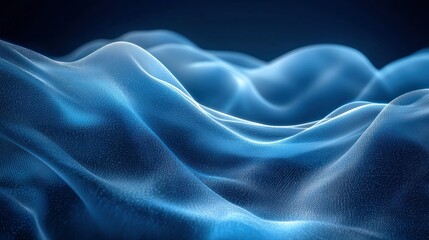 Obraz premium Blue waves abstract background dark gradient flow