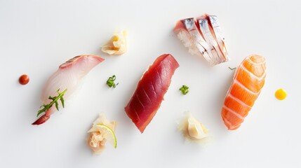 Japanese Food Menu with Nigiri Sushi