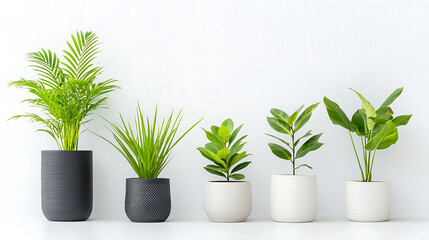 Indoor plant arrangement display modern living room photography minimalist design eye-level greenery aesthetics for home decor