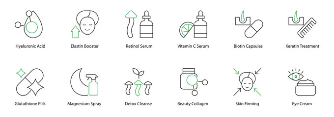 Comprehensive Beauty Supplement Collection: Skin, Hair, and Nails