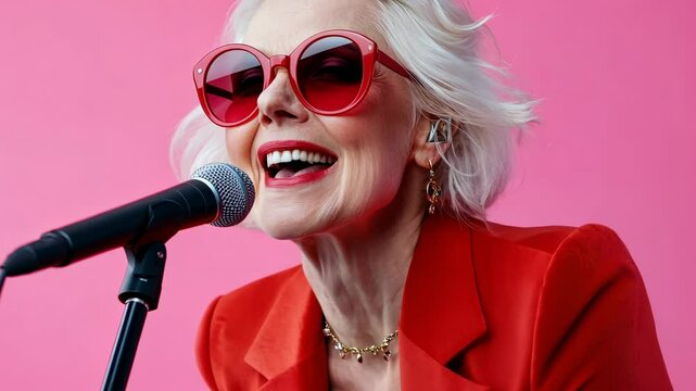 The Singer in Red Glasses