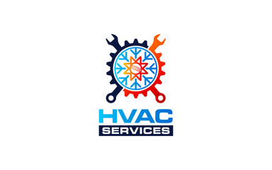 Illustration graphic vector of plumbing, heating, and cooling service company logo design template