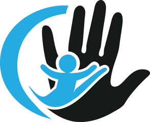 Supporting Children: A Helping Hand Logo