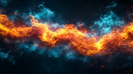 Abstract Glowing Fire Design