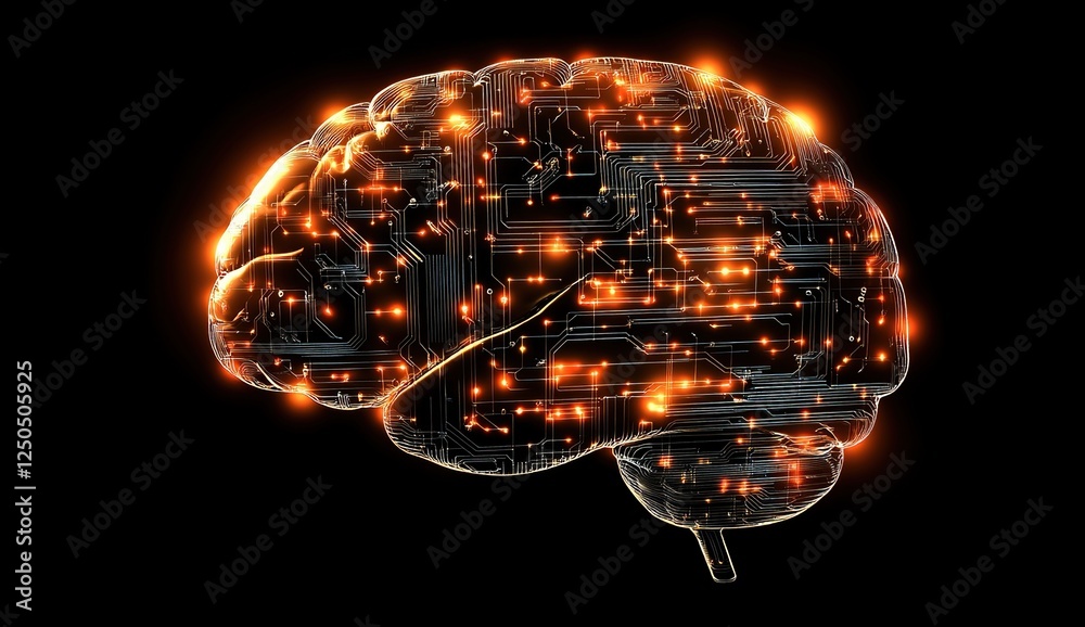Poster exploring the digital brain: neural networks and artificial intelligence illuminate cognitive proces