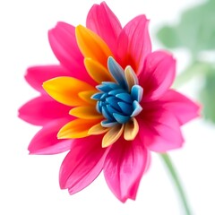Fototapeta premium pink and yellow dahlia