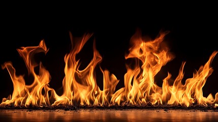 Fototapeta premium Captivating Flames Engulfing the Frame Depicting Intense Heat and Destruction Showcasing the Fiery Power of Combustion and the Devastating Effects of Uncontrolled Fires