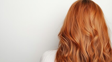 Fototapeta premium Vibrant Healthy Hair Shot Displaying Beautiful Natural Waves on a Lifeless and Damaged Background