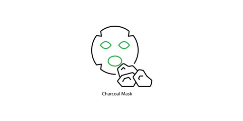 Charcoal Mask Icon: Deep Cleansing and Pore Detox Skincare
