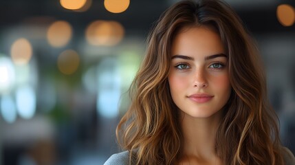 Businesswoman providing exceptional client support in a corporate office, commitment to service