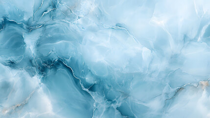 Obraz premium Abstract marble background in ice blue color with dark blue lines. The background is simple and beautiful.