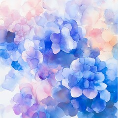 A beautiful watercolor illustration of colorful floral blooms in soft hues.