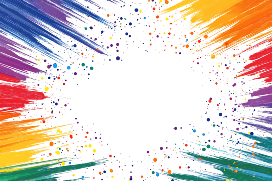 abstract background with colorful pencils isolated on white background PNG.AI GENERATED