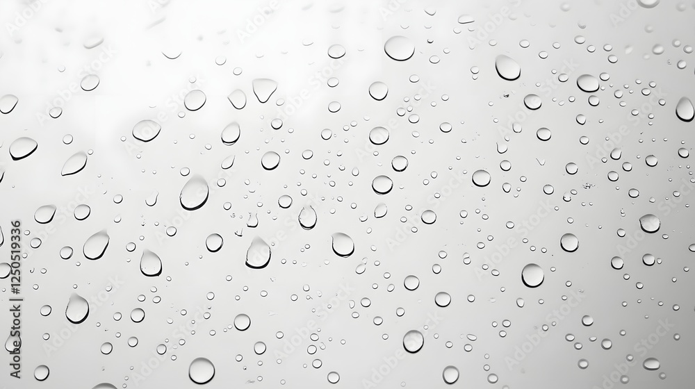Poster exquisite isolated water droplets delicately suspended against a pristine white background creating 