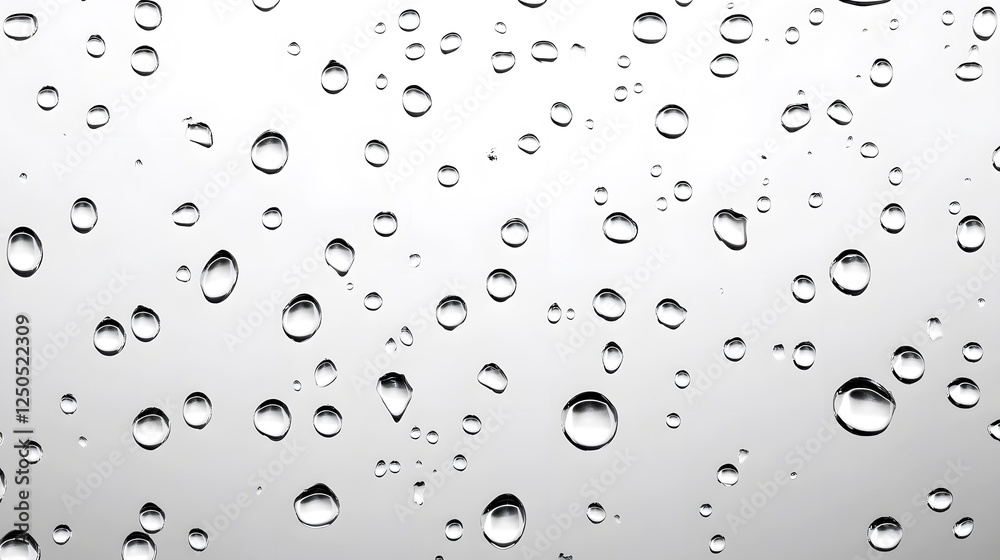 Aufkleber isolated transparent water droplets captured against a clean minimalist background with elegant ethe
