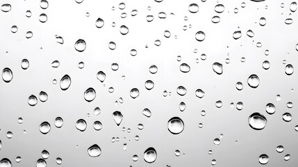 Isolated Transparent Water Droplets Captured Against a Clean Minimalist Background with Elegant Ethereal Composition  Showcasing the Beauty and Clarity of Natural Liquid Form