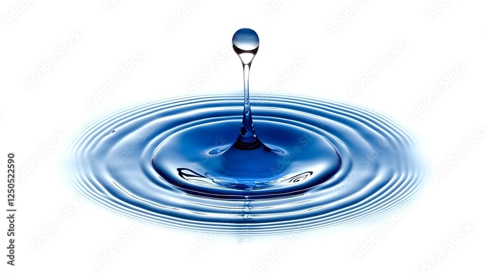 Poster isolated transparent water droplets capturing fluid elegance and minimalist composition against a cl
