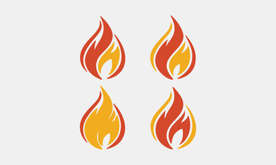 Fire flame logo vector illustration design template. vector fire flames sign illustration isolated. fire icon