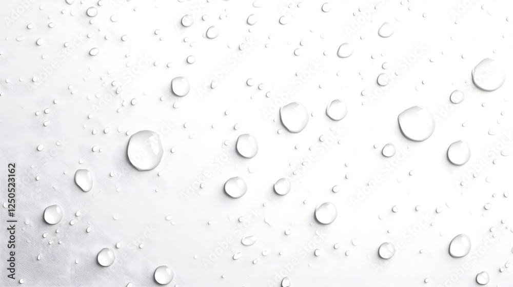 Aufkleber isolated transparent water droplets or bubbles against a clean pure white background minimalist abst
