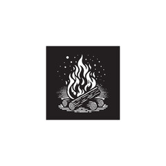 Fire silhouette icon vector symbol design art illustration