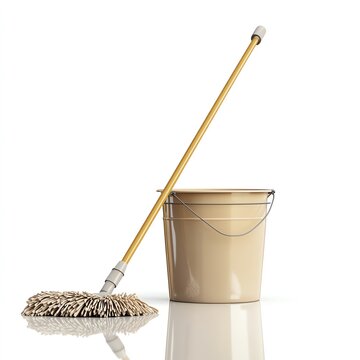 A clean mop and bucket set ready for efficient home cleaning tasks.