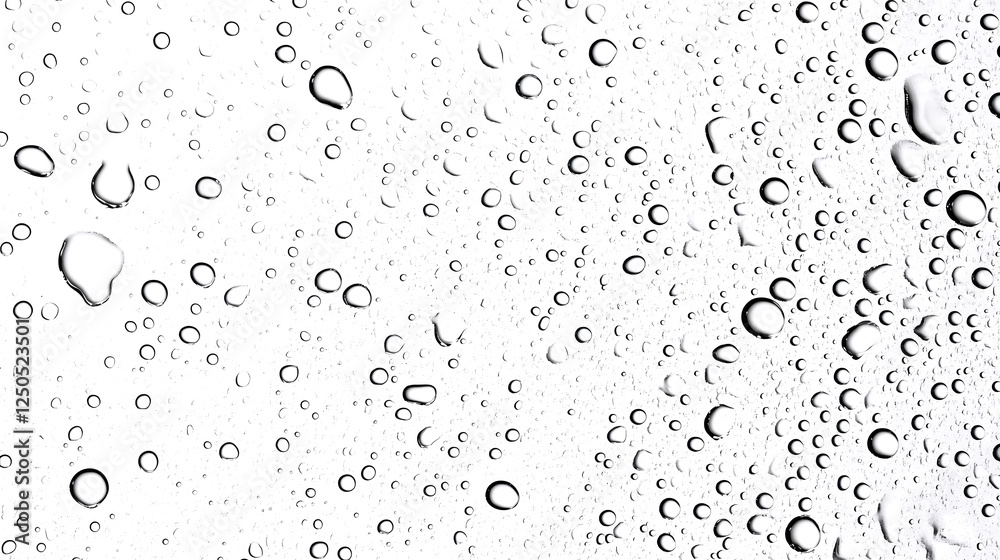 Aufkleber isolated transparent water droplets suspended against a crisp white background showcasing the fluid 