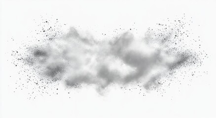 Fototapeta premium Isolated White Powder Splash on Clean Background Capturing Dynamic Motion and Texture in Artistic Abstract Design