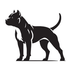 Elegant American Staffordshire Terrier silhouette designed for pet lovers - American Staffordshire Terrier illustration - minimal American Staffordshire Terrier vector - dog silhouette
