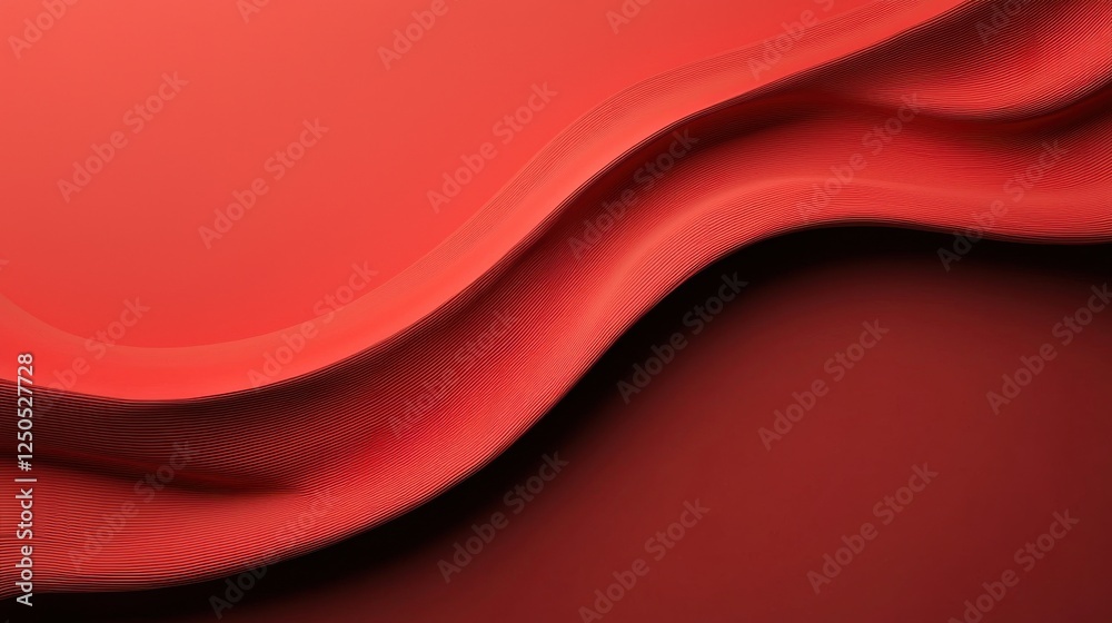 Poster dynamic flowing red textures studio space abstract art digital environment close-up view visual impa